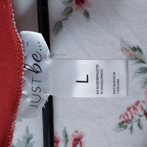 Just be long sleeve tee large white pink with flower print - Picture 5 of 10